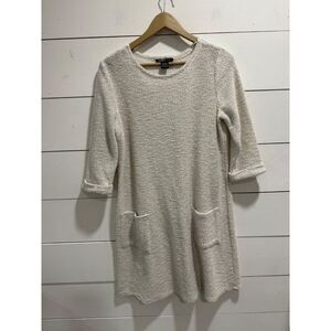 Robert Louis Ivory Knit Sweater Dress Sz Medium